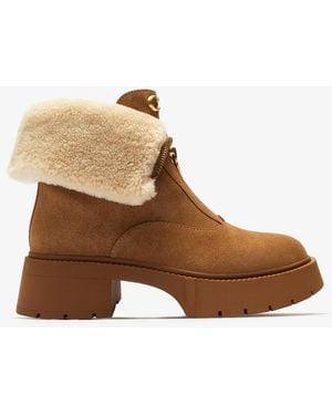 COACH Leah Platform Booties - Brown