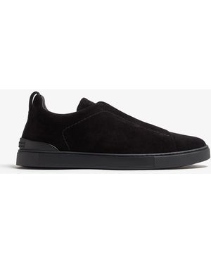 ZEGNA Triple Stitch Sneakers - Black