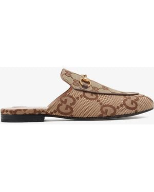 Gucci Princetown Jumbo Gg Slippers - White