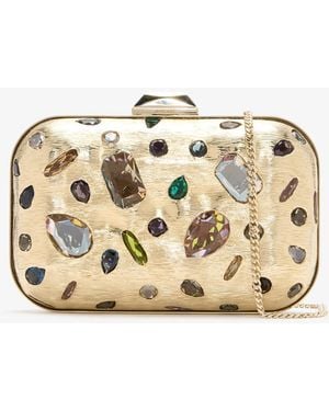 Jimmy Choo Cloud Crystal-Embellished Clutch - Natural