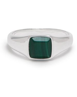 Common Lines Malachite Ring - Green