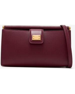Dolce & Gabbana Plongé Calfskin Phone Bag - Purple