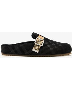 Burberry Check Urchin Clogs - White