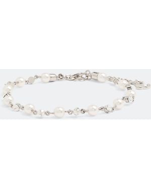 Jimmy Choo Pearl Crystal Anklet - White