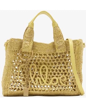 Chloé Small Summer Banana East-West Tote Bag - Metallic