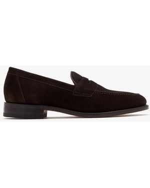 Loake Imperial Strap Suede Loafers - White