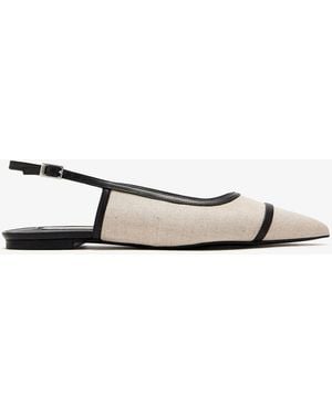 The Lline Camille Slingback Flats - White