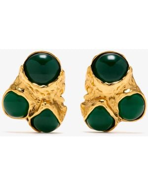 Saint Laurent Bubble Cabochon Earrings - Metallic