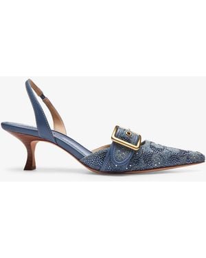 COACH Margot Signature Slingback Pumps - Blue