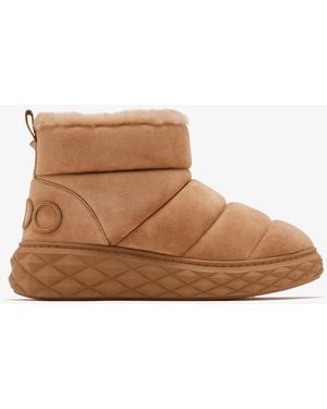 Jimmy Choo Xan Suede-Shearling Snow Boots - Brown