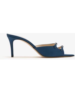 Andrea Wazen Carol 75 Mules - Blue