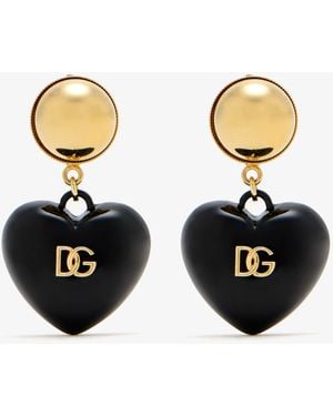 Dolce & Gabbana Heart Clip-On Earrings - Metallic