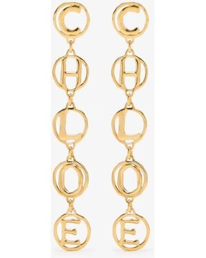 Chloé The Script Earrings - White