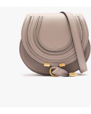 Chloé Marcie Small Saddle Bag - Gray