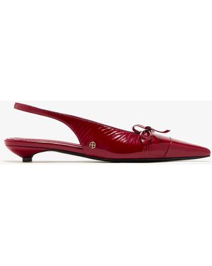 Anine Bing Zoey Slingback Pumps - Red