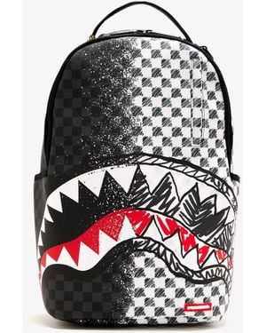 Sprayground Check Scribble Split Dlx Backpack - Gray