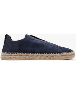 ZEGNA Triple Stitch Espadrilles - Blue