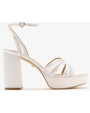 Badgley Mischka Strappy Platform Sandals - Natural