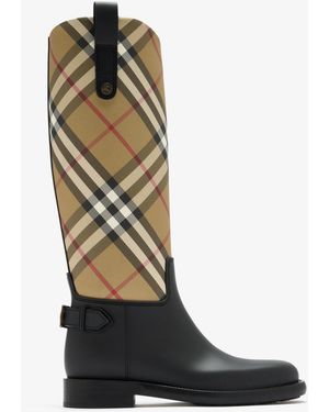 Burberry Check Cavalier Outdoor Boots - Multicolor