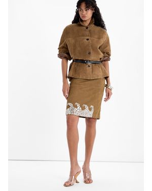 AMINA MUADDI Mackenzie 90 Slippers - Brown