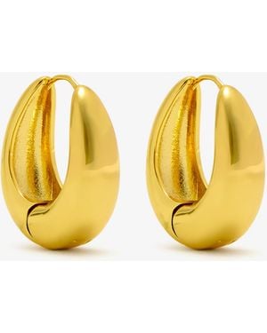 Anni Lu Golden Curve Petite Hoops - Yellow