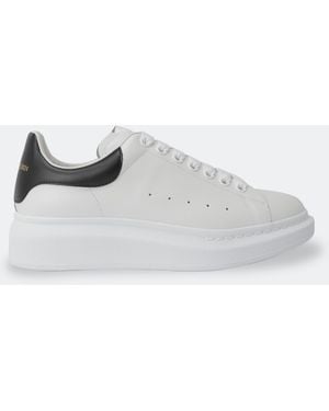 McQueen Oversized Leather Sneakers - White