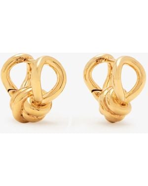 Bottega Veneta Knot Hoop Earrings - White