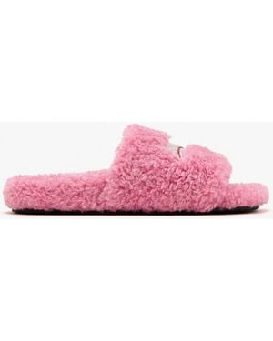 Balenciaga Furry Slides - Pink