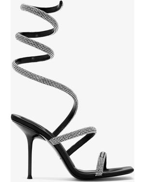 Alexander Wang Julie Crystal Coil Sandals - White