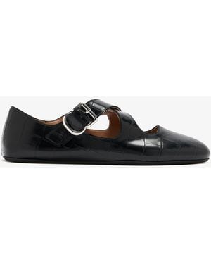 Alaïa Criss-Cross Ballerinas - Black
