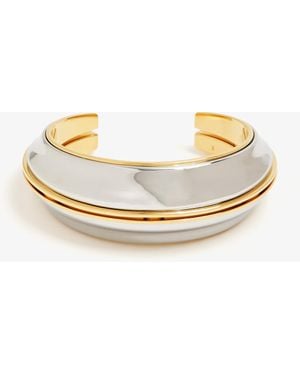 Saint Laurent Split Dome Cuff - White