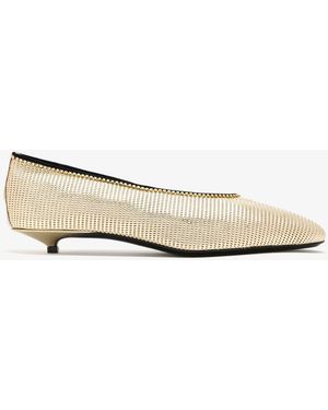 LUCASHEVA Alica Kitten Heel Ballerinas - White
