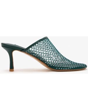 Senso Pam 70 Crystal-Embellished Mules - Green