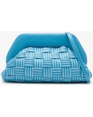 THEMOIRÈ Bios Medium Intreccio Clutch - Blue