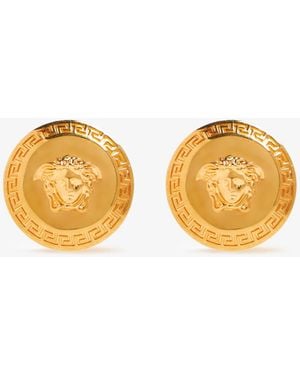 Versace Tribute Medusa Stud Earrings - Metallic