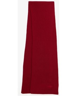 Givenchy Logo Wool Scarf - Red
