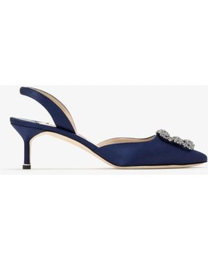Manolo Blahnik Hangisi Slingback Pumps - Blue