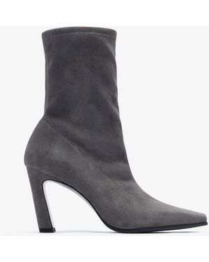 Stuart Weitzman Stassi 85 Booties - White