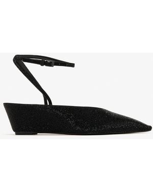 Tory Burch Pavé Wedge Pumps - White