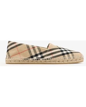Burberry Check Mews Espadrilles - White