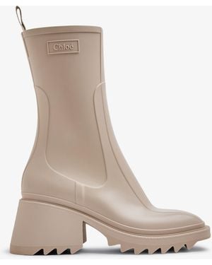 VIP【送料関税込】CHLOE Betty Ankle Boots CHLOÉ Betty shearling-trimmed rubber ankle boots | NET-A-PORTER