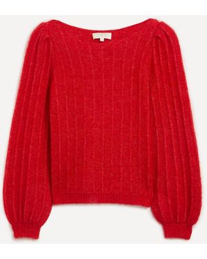 Sezane Aretha Wool-Mohair Jumper - Red