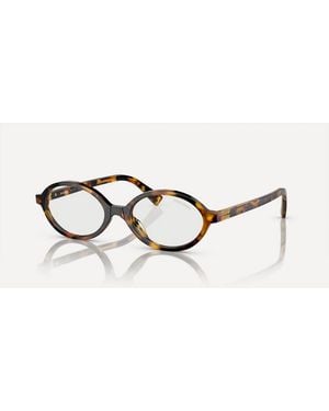 Miu Miu Oval Sunglasses - Natural