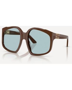 Miu Miu Oversized Square Sunglasses - Brown