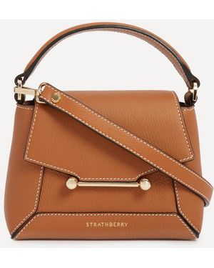 Strathberry Mosaic Nano Top Handle Bag Luxury Christmas Gift / Present - Brown