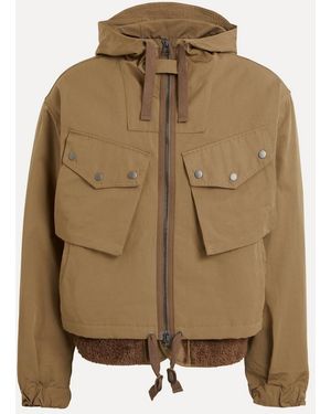 FRIZMWORKS Hooded Two-In-One Smock Parka - Brown