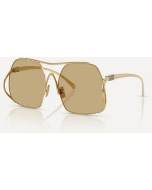 Miu Miu Oversized Square Sunglasses - Natural