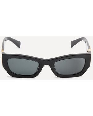 Miu Miu Iconic Plaque Rectangular Sunglasses - Black