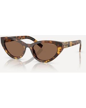 Miu Miu Cat-Eye Sunglasses - Natural
