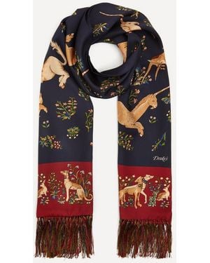 Drake's Unicorn Tubular Silk Scarf - Red
